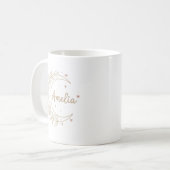 Amelia Personalised Name Mug - Elegant Celestial  Kaffeetasse (Vorderseite Links)