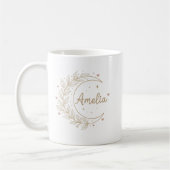 Amelia Personalised Name Mug - Elegant Celestial  Kaffeetasse (Links)
