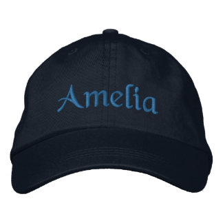 Amelia Personalisiert bestickt Baseball Cap Blue Bestickte Baseballkappe