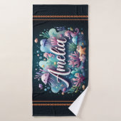 Amelia Personalisiert Ocean Jellyfish Unterwasser Badehandtuch (Badehandtuch)
