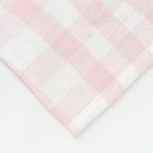 Amelia Personalisiert Pink Bow & Gingham Print Fleecedecke (Ecke)