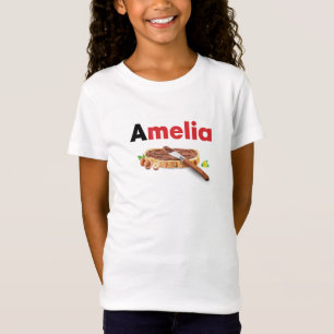 Amelia Personalisiertes Geschenk im Nutella Stil T-Shirt