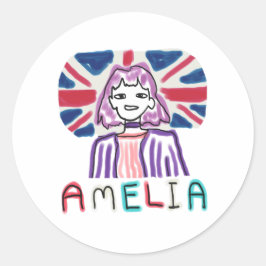 Amelia Prevent Wege Runder Aufkleber