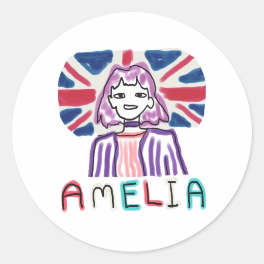 Amelia Prevent Wege Runder Aufkleber (Vorderseite)