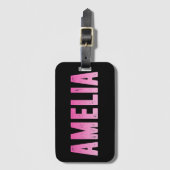 Amelia rosa Name T - Shirts Gepäckanhänger (Vorderseite Vertikal)
