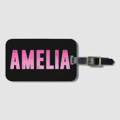 Amelia rosa Name T - Shirts Gepäckanhänger (Vorderseite (Horizontal))