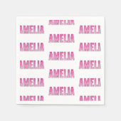 Amelia rosa Name T - Shirts Serviette (Vorderseite)