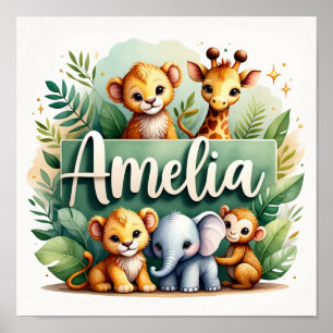 Amelia Safari Kinderzimmer Lugano Highlights Poster