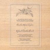 AMELIA Traditionelle Blumenzwiese Moderne Vintage Acryleinladungen (Vorderseite)