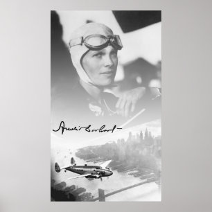 AMELIA und ihr LOCKHEED ELECTRA AIRPLANE Poster