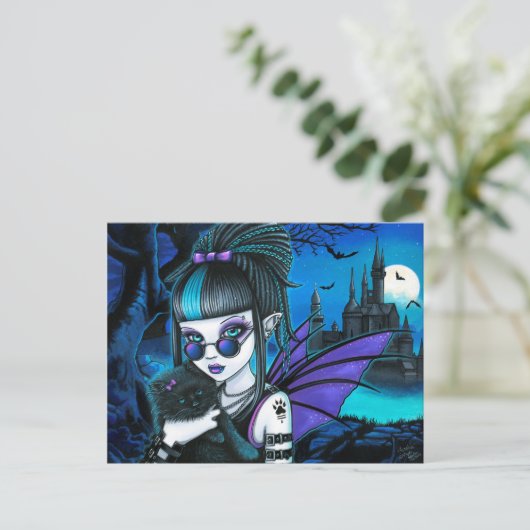 Amelia Vampire Twixt Werekitty Castle Postkarte (Stehend Vorderseite)