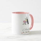 Amelias elegante, rosa Tasse des Blumenkaffees (VorderseiteRechts)