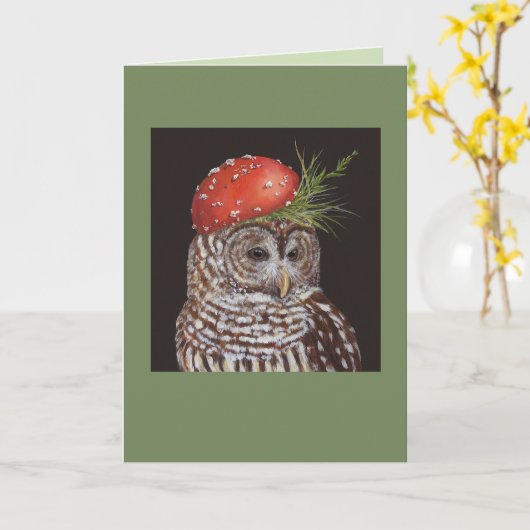 Amelie die Eule-Karte Karte (Gelbe Blume)