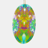 AMELIE~ EASTER EGG ~ FRAKTAL mehrfarbig Hübsch Keramik Ornament (Rechts)