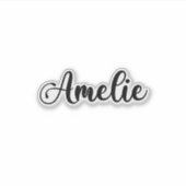 Amelie Name - Handgeschriebene Kalligrafie Aufkleber (Vorderseite)