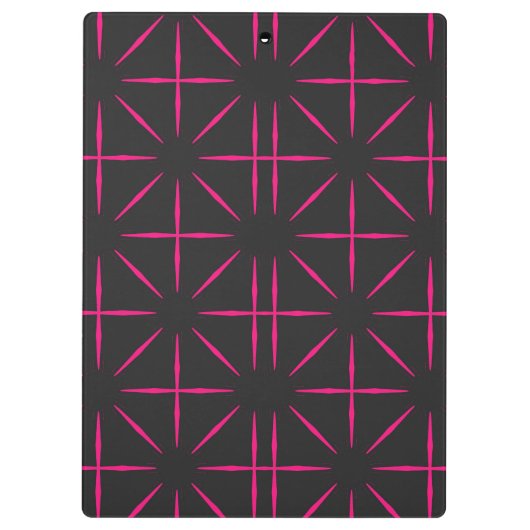 AMELIE ~ Schwarz-Rosa-Design Klemmbrett (Rückseite)