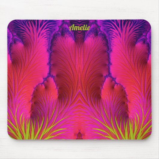 AMELIE ~ Zany Shades Lila Rosa Gelb Mousepad (Vorne)