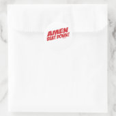 AMEN Beatdown R Runder Aufkleber (Tasche)