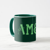 Amen Bible Verse Modern Typography Personalized Tasse (Vorderseite Links)