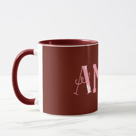 Amen Bible Verse Modern Typography Personalized Tasse (Links)