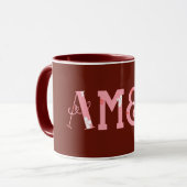 Amen Bible Verse Modern Typography Personalized Tasse (Vorderseite Links)