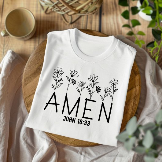 Amen für Frauen und Kinder Christlicher T - Shirt