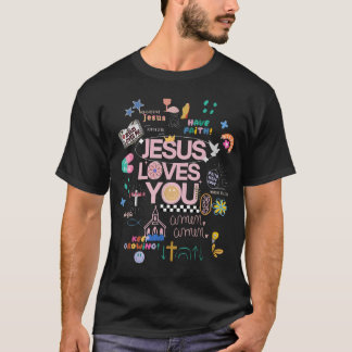 Amen Jesus liebt dich Bibelvers Glaube Christlich T-Shirt