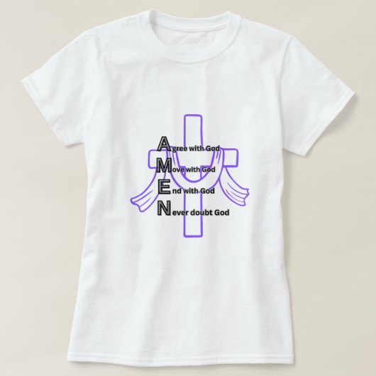 Amen-Kreuz T-Shirt (Design vorne)