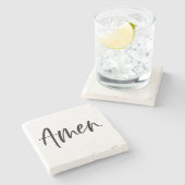 Amen Marmor Untersetzer (Seitenansicht)