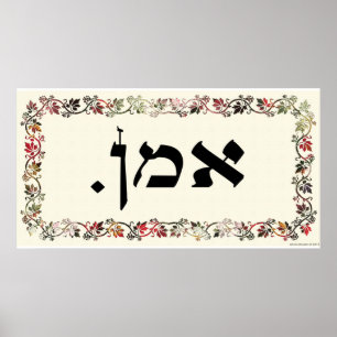 Amen mit geschnittenem Papier Poster
