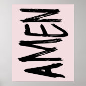 Amen Modern Brush Poster (Vorne)