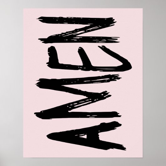 Amen Modern Brush  Poster (Vorne)