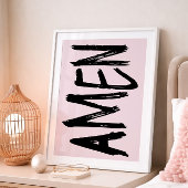 Amen Modern Brush Poster
