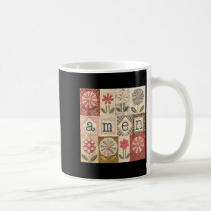 Amen Patchwork-Blume Frohe Ostern Jesus Christlich Kaffeetasse