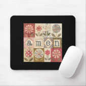 Amen Patchwork-Blume Frohe Ostern Jesus Christlich Mousepad (Mit Mouse)