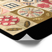 Amen Patchwork-Blume Frohe Ostern Jesus Christlich Poster (Ecke)