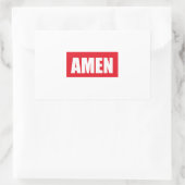 Amen Rechteckiger Aufkleber (Tasche)