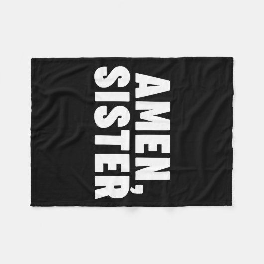 Amen Sister Fleecedecke (Vorderseite (Horizontal))