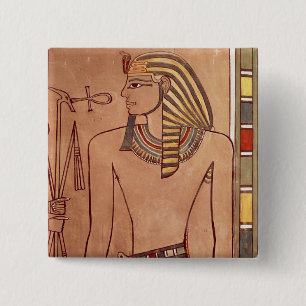 Amenhotep II mit einem ankh angehoben zu seinen Button