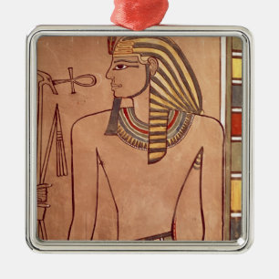 Amenhotep II mit einem ankh angehoben zu seinen Ornament Aus Metall