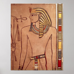 Amenhotep II mit einem Knöchel auf seine Lippen au Poster