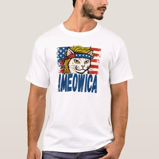 Ameowica Katze T-Shirt (Vorderseite)