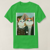 Ameowican Gothic T-Shirt (Design vorne)
