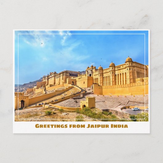Amer Fort in Jaipur Indien Postkarte (Vorderseite)