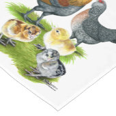 Ameraucana Huhn-Familie Kurzer Tischläufer (Ecke)