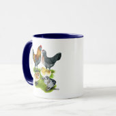 Ameraucana Huhn-Familie Tasse (Vorderseite Links)