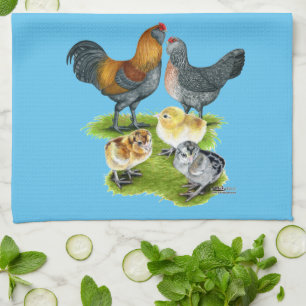 Ameraucana-Hühnerfamilie Küchentuch