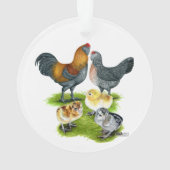 Ameraucana-Hühnerfamilie Ornament (Rückseite)