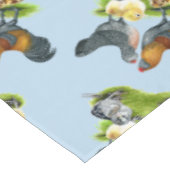 Ameraucana-Hühnerfamilie Tischdecke (Schrägansicht)