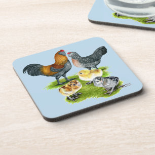 Ameraucana-Hühnerfamilie Untersetzer